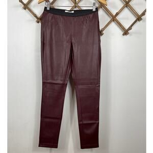 New Avec Les Filles Vegan Pull-on Leggings in Burgundy Women's Size S